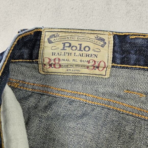 Polo Ralph Lauren Hampton Straight Leg Jeans Mens Size 38x30 Distressing READ - Picture 8 of 16